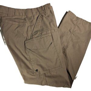 FIRST TACTICAL PANTS wms 12 Tall  Defender-124002  Tan  Pockets  Double Knee EUC